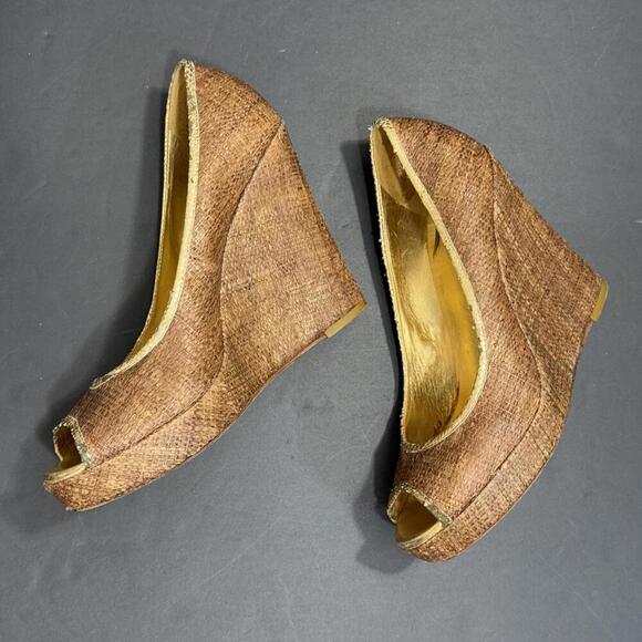 Tory Burch Preppy Quiet Luxury Casual Business Casual Cocktail Wedges 9M - Picture 9 of 15